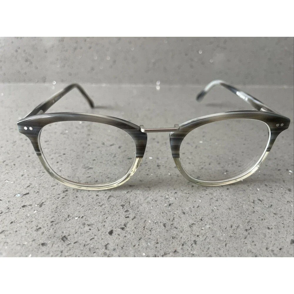 Eyebuydirect RFLKT Era 49-20-150 C1 Gray Stripe Acetate Eyeglasses FRAMES ONLY